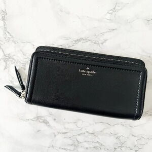 Kate Spade Black and Gold Wallet Sleek Design